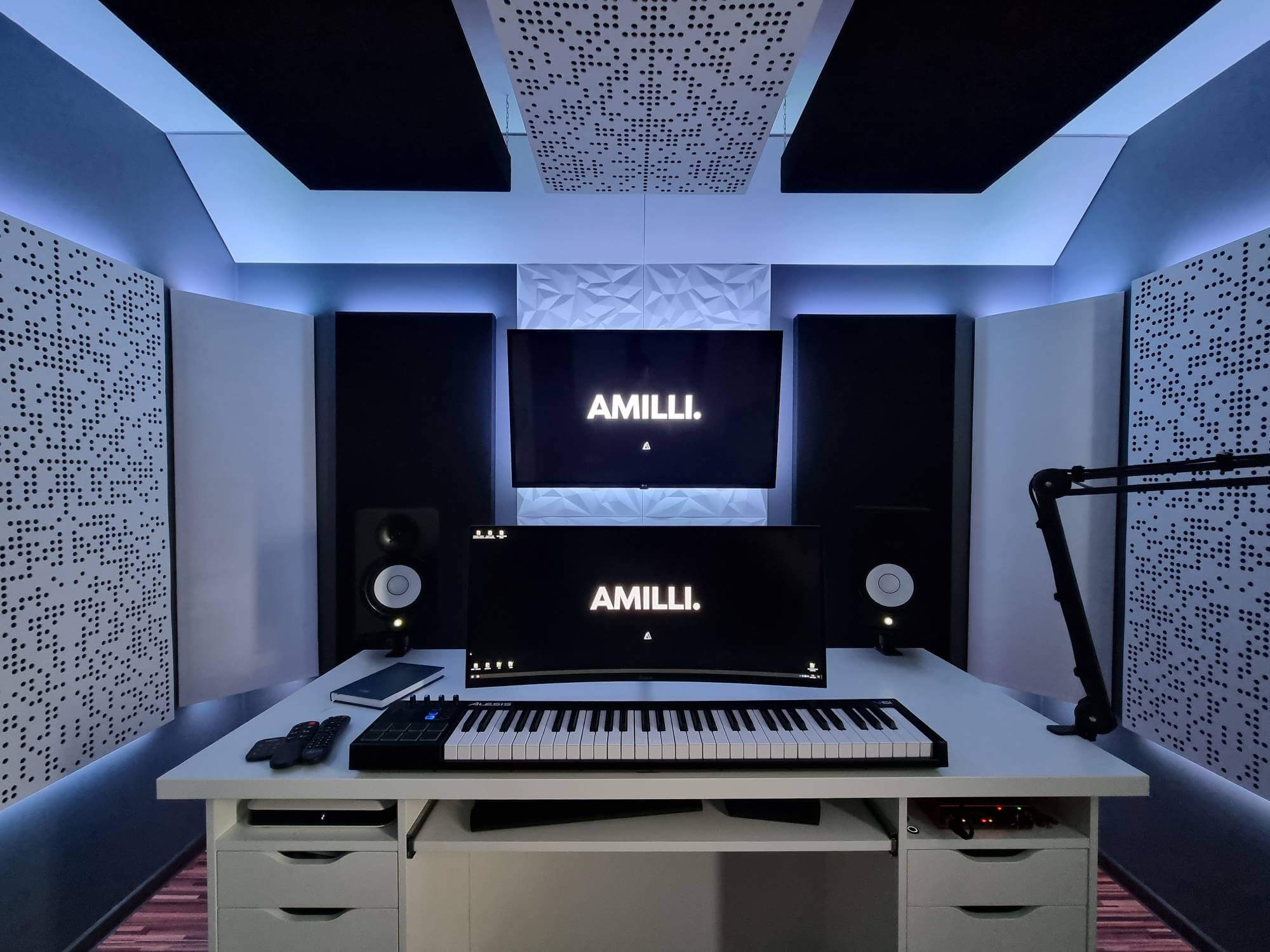 Minimalist Music Production Setup in Kraków, Poland