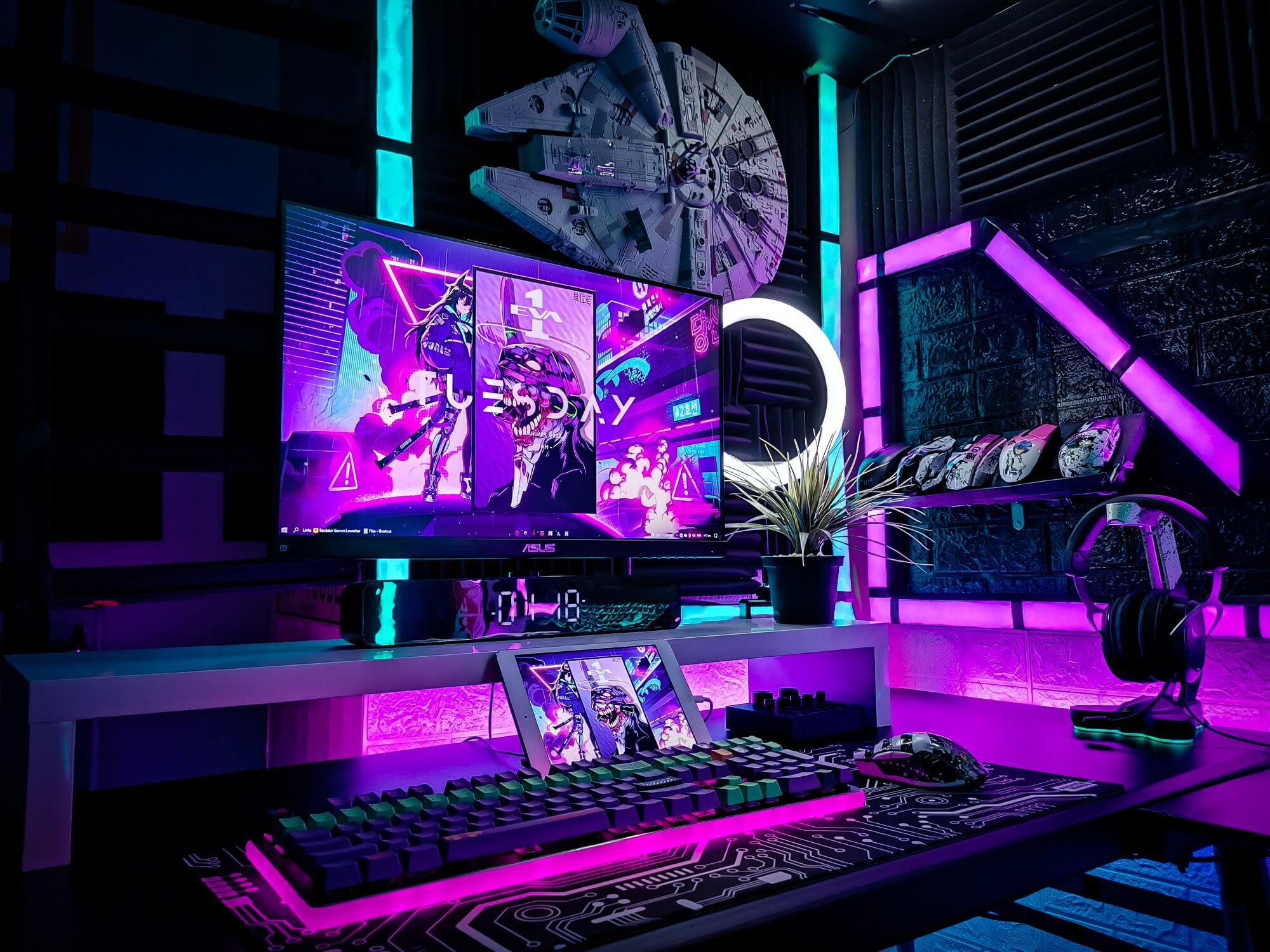 A low-budget RGB gaming setup
